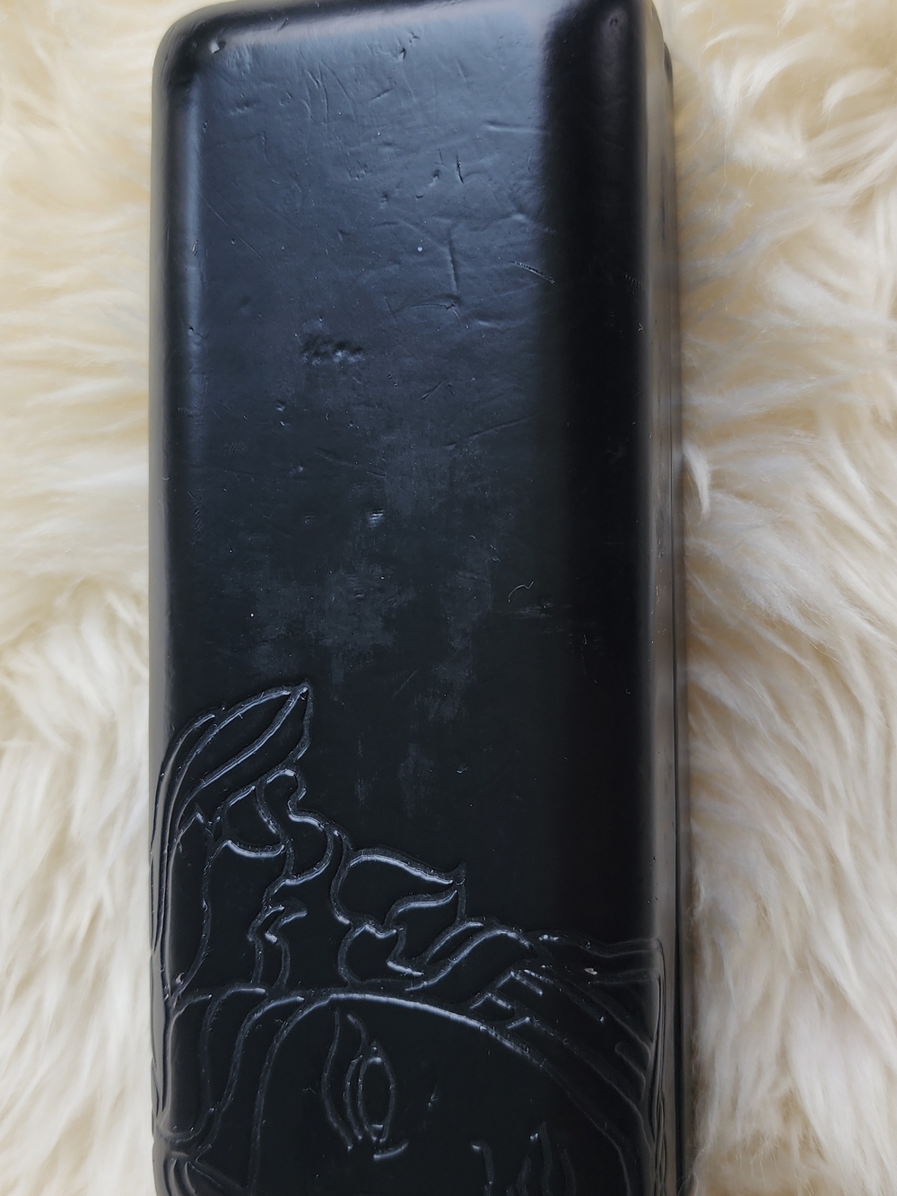 Versace Black Embossed Hard Case for Eyewear